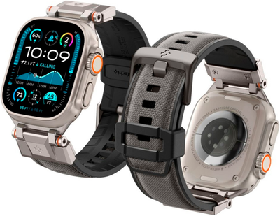 Pasek Spigen DuraPro Armor do Apple Watch 6/7/8/9/10/11/SE/SE 3/Ultra 1/Ultra 2/Ultra 3 (44/45/46/49 mm) Grey (8809971239356)