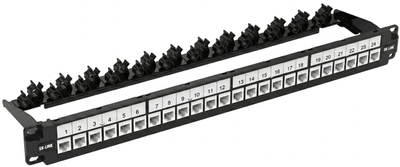 Патч-панель SK-LINK SK-P510M-24Z 24 порти Cat 5e UTP 19" 1U Black