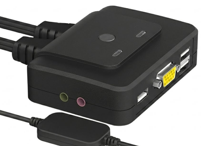 KVM-переключатель MAXCENT AE-102V 2 порта VGA USB Black