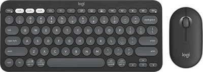 Комплект беспроводной Logitech Pebble 2 Combo Wireless/Bluetooth Night Black