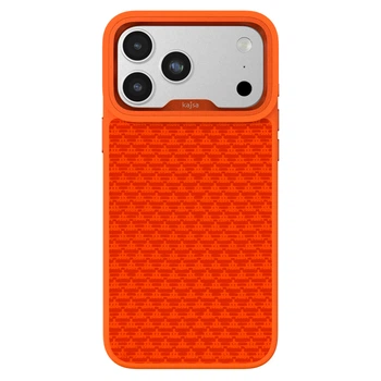 Противоударный чехол kajsa Glamorous Collection Pyramid Pattern back case for iPhone 17 Pro Orange Plus