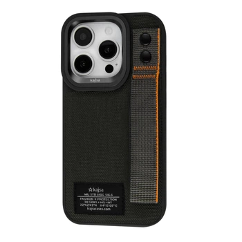 Противоударный чехол Kajsa Military Collection Straps back case for iPhone 15 Pro Max Black