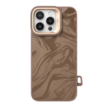 Противоударный чехол Kajsa Glamorous Collection Fluid Art Pattern для iPhone 16 Pro Max Desert