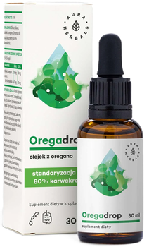 Krople olejku eterycznego z oregano Aura Herbals Oregadrop 30 ml (5902479610634)