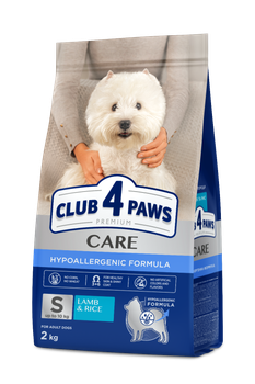 Сухой корм Club 4 Paws Гипоаллергенный корм для взрослых собак малых пород - ягненок и рис 2 кг (B4540911)