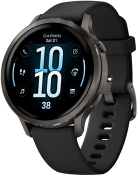 Смарт-годинник Garmin Venu 4 41mm Black w/ Slate + Black (010-03013-02)