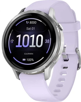 Смарт-годинник Garmin Venu 4 41mm Silver with Periwinkle Silicone Band (010-03013-01)
