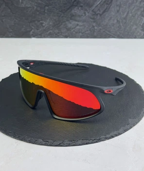 Сонцезахисні окуляри Oakley Resistor OO9484 чорні матові з лінзою Prizm Ruby, спортивний щиток, унісекс,