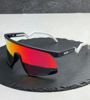 Солнцезащитные очки Oakley BXTR OO9280 черные с линзой Prizm Ruby, спортивный щиток, ретро, мужские,