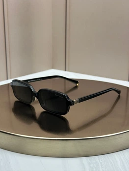 Сонцезахисні окуляри Miu Miu SMU 11ZS чорні прямокутні вузькі ацетатні, сіра лінза, жіночі,