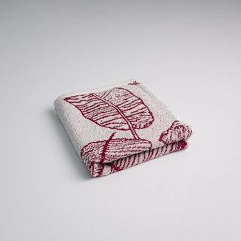 Полотенце для рук и лица махровое с рисунком перо GM Textile 40х70см 400г/м2 (Красный)