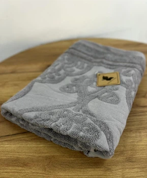 Махровое полотенце хлопок 50х90 L&M Home Textiles винтаж серый