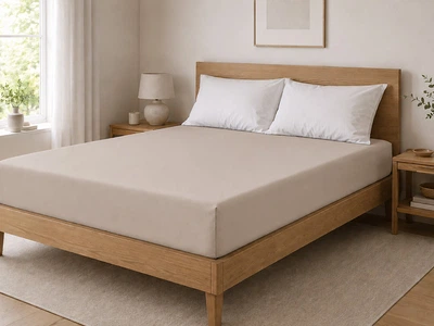 Простирадло Leleka-Textile 120112662 160х200 Мікрофибра Світло коричневий