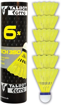 Волани Talbot Torro Tech 350 Shuttle Medium 6 шт Yellow (479103)