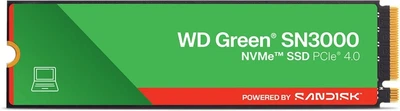 SSD диск Western Digital Green SN3000 1TB M.2 2280 NVMe PCIe 4.0 x4 3D NAND QLC (WDS100T4G0E)