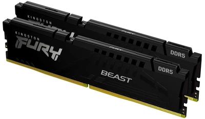 Оперативна пам'ять Kingston Fury DDR5-5600 16384MB PC5-44800 (Kit of 2x8192) Beast AM5 Black (KF556C36BBEK2-16)