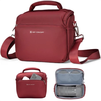 Сумка через плечо для фотоаппарата K&F Concept Camera Sling Bag 5L Urban Wander 05 (красная) (KF13.179V9)