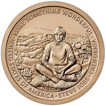 Монета 1 долар Каліфорнія. Стів Джобс 1 dollar P USA UNC Steve Jobs 2026
