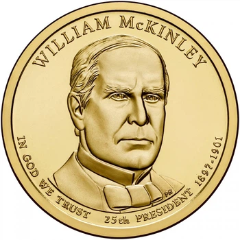 Монета 1 долар 2013 D UNC 25-й Президент США - Вільям Мак-Кінлі (1897-1901) William McKinley