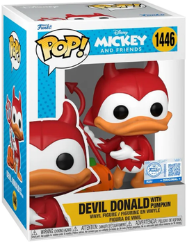 Фігурка Funko Pop! DISNEY: Mickey and Friends — #1446 Devil Donald with Pumpkin, Дональд-дияволик із гарбузом (Ексклюзив)