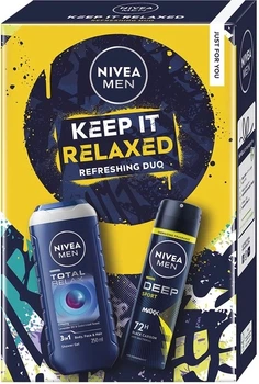Набор для мужчин NIVEA Men Keep it Relaxed Гель для душа 250 мл + Антиперспирант Deep Sport 150 мл (4006000200415)