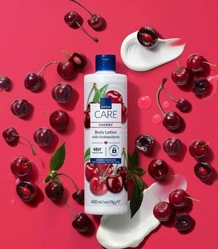 Лосьйон для тіла Avon Care Cherry Body Lotion with Antioxidants 48H Moisture з антиоксідантами та ароматом вишні 400 мл