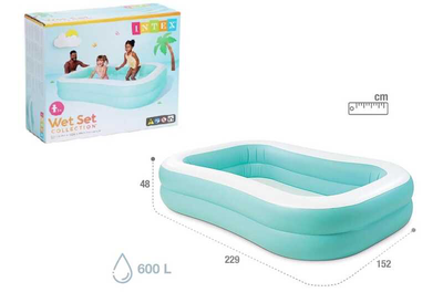 Intex Бассейн "Aqua Swim Center" размером 229х147х46см., объем: 600л, от 3 лет