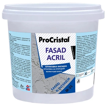 Шпаклёвка фасадная акриловая ProCristal Fasad Acryl Ircom ИР-21 белая 4.5 кг