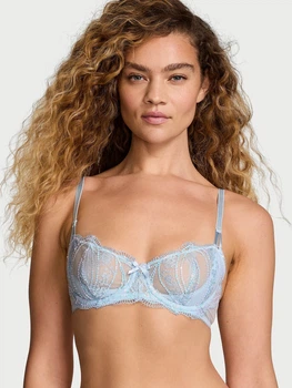 Бюстгальтер з кісточками мереживний Victoria's Secret 22592733 34C Блакитний (1159864615)