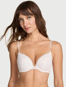 Бюстгальтер с косточками кружевной Victoria's Secret 83940862 38B Молочный (1159864597)