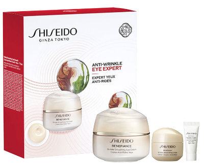 Набір для догляду за обличчям Shiseido Benefiance Крем для шкіри навколо очей 15 мл + Крем для обличчя 15 мл + Нічний крем для обличчя 5 мл (3423222147518)
