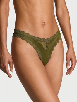 Трусики бікіні жіночі бавовняні Victoria's Secret 977816815 XL Зелені (1159864100)