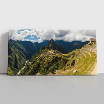 Интерьерная картина Горная панорама Перу, Мачу-Пикчу, Machu Picchu, интерьерный декор, 30×60 см (id0063)