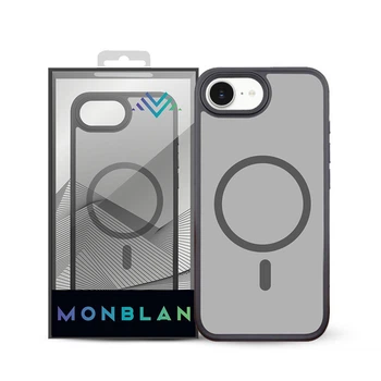Чехол Monblan Magnetic Crystal Series для iPhone 16e (Black/Clear)