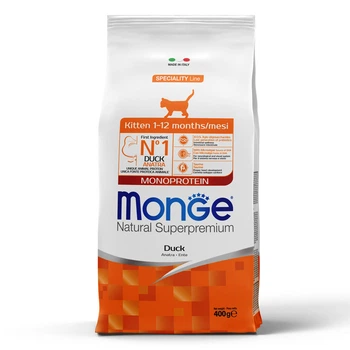 Сухой корм для котят Monge Cat Kitten с уткой 400 г