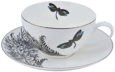 Чайная чашка и блюдце Astera Charm Dragonfly 400мл Color (A0530-CS410-A)