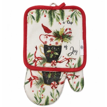 Кухонний набір Colorful Home 038-9-100 новорічний 17×27 см і 18×18 см