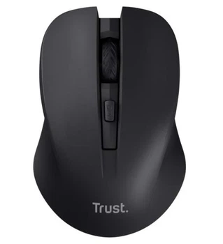 Миша бездротова Trust Mydo Silent, Black, USB 2.4GHz, оптична, 1000/1400/1800 dpi, 4 кнопки, зниження звуку клацання миші мінімум на 90%, гніздо для зберігання приймача USB, 1xAA (25084)
