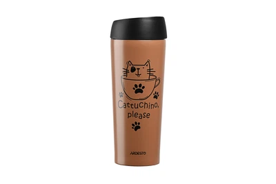 Термокружка Ardesto Coffee Time Cat мокко 450 мл (AR2645DMM)