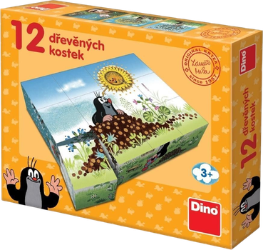 Klocki drewniane Dino Rok Krecika 12 elementów 641303 (8590878641303)
