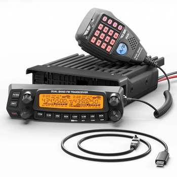 Дводіапазонна мобільна радіостанція Radioddity DB50 | 50 Вт | Великий РК-дисплей | Багатодіапазонний приймач | 758 каналів |