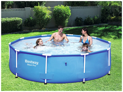 Бассейн каркасный 305×76 см объем 4678 л для дачи синий Bestway СS-0190