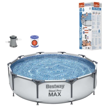 Каркасный бассейн Bestway 56408 круглый на 4678 литров с насосом, 305×76 см