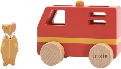 Wóz strażacki Trixie Baby drewniany (5400858362834)