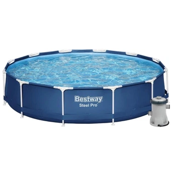 Каркасный бассейн Bestway 56681 круглый 366×76 см, 6503 л с фильтр-насосом