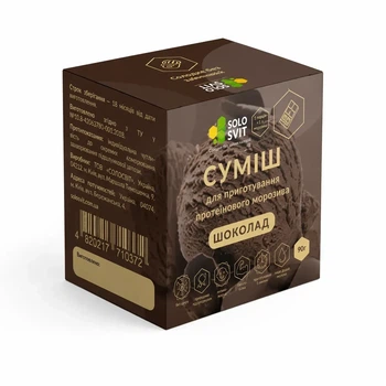 Мороженое протеиновое без сахара (сухая смесь) шоколад, ТМ SoloSvit 90 г
