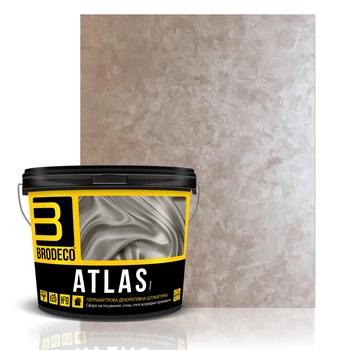 Перламутрова штукатурка мокрий шовк Atlas TM Brodeco 1 л