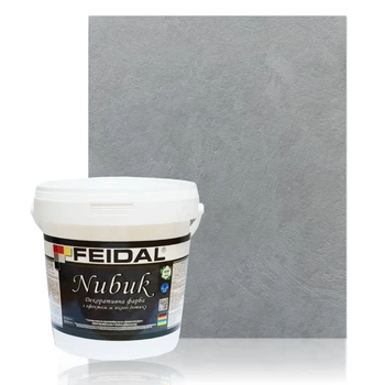 Декоративна штукатурка з ефектом м'якого дотику та замші Feidal Nubuk білий 1 л