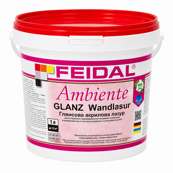 Лазур декоративна акрилова глянсова Feidal Ambiente Glanz Wandlasur 1 л
