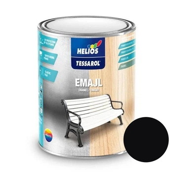 Емаль алкідна напівматова для дерева та металу HELIOS TESSAROL Satin (Чорний) 0,75 л